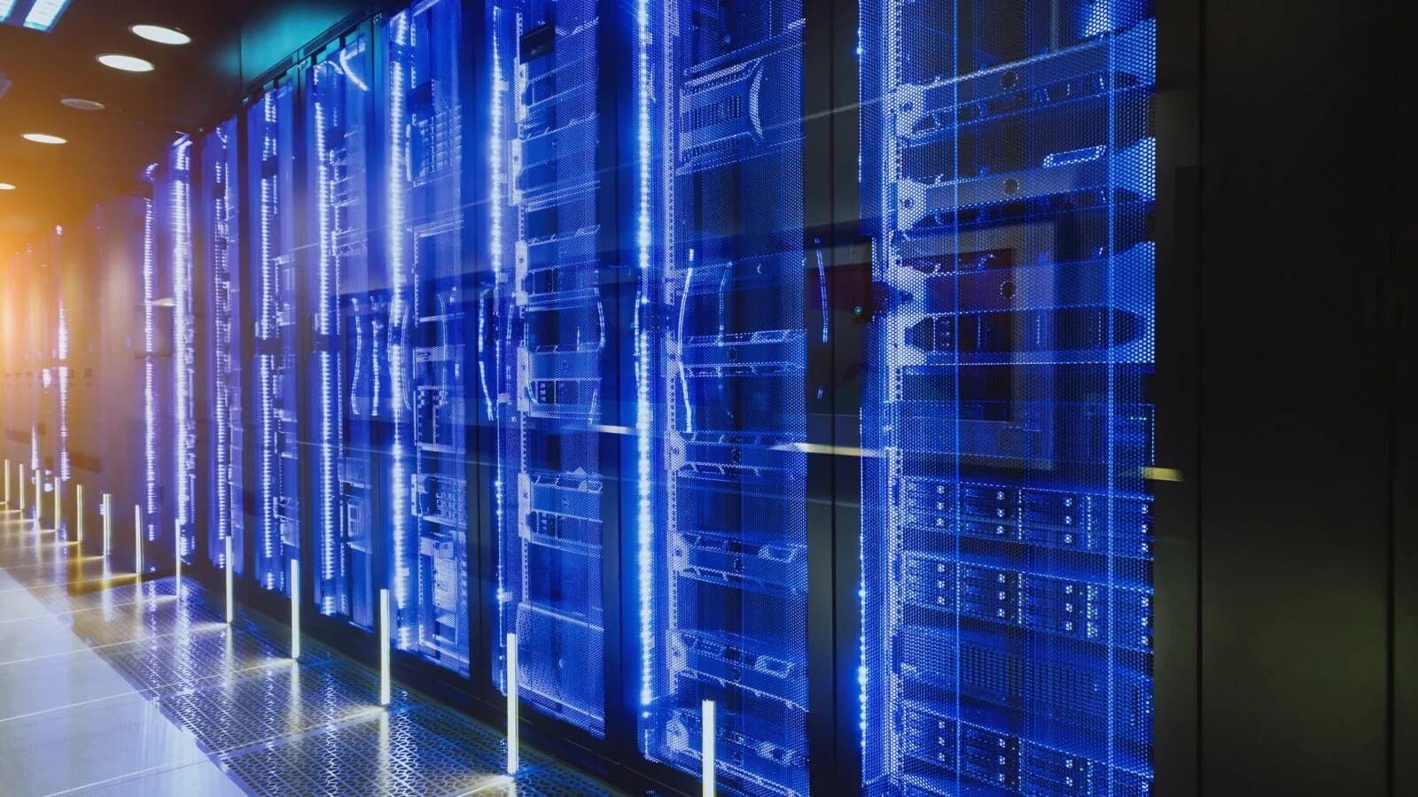 Server racks in a Mannai Information Technology KSA data centre