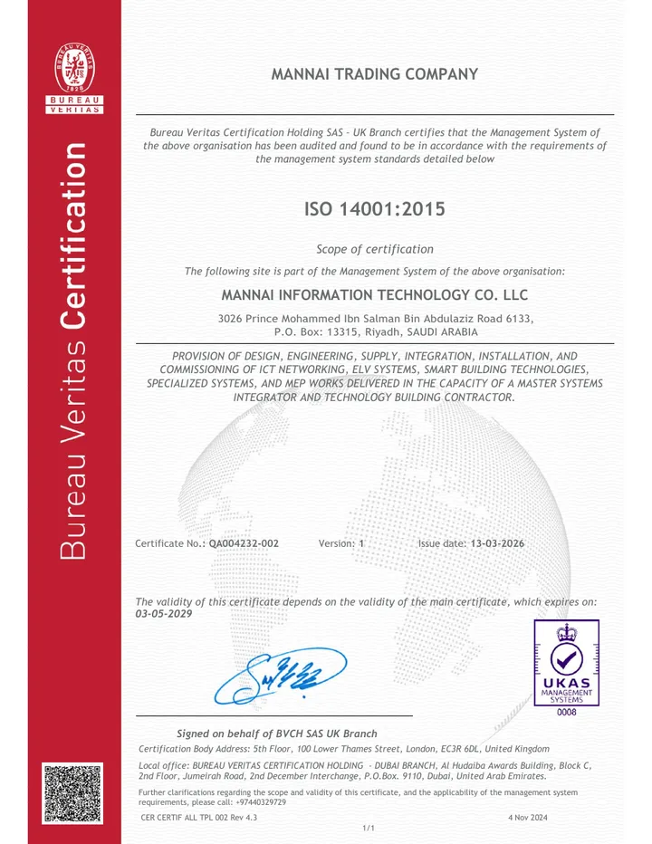 Bureau Veritas ISO certified