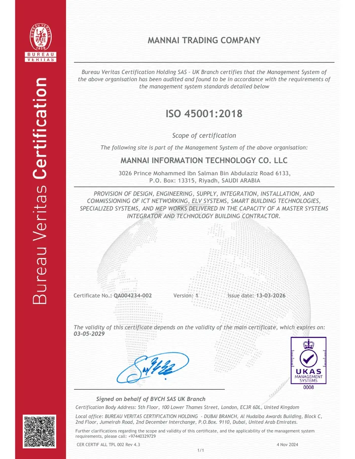 Bureau Veritas ISO certified